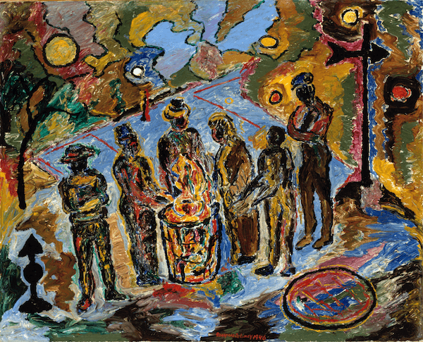 Image of Can Fire in the Park by Beauford Delaney