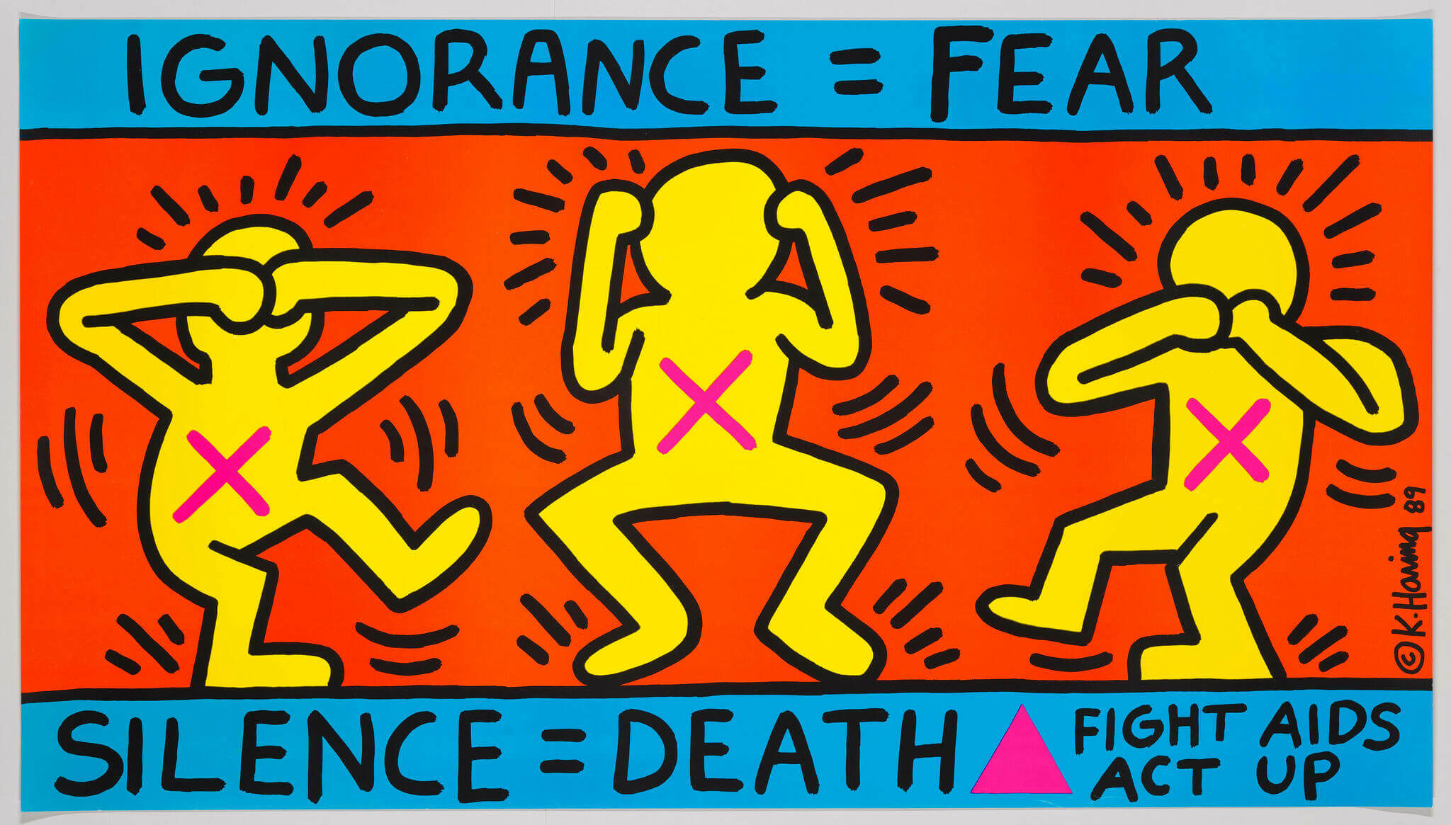 Image of Ignorance = Fear / Silence = Death by Keith Haring